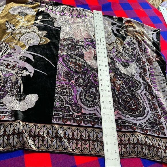 Chico’s Women’s Retro Boho Chic Velvet Cape Cardigan One Size - Picture 10 of 10